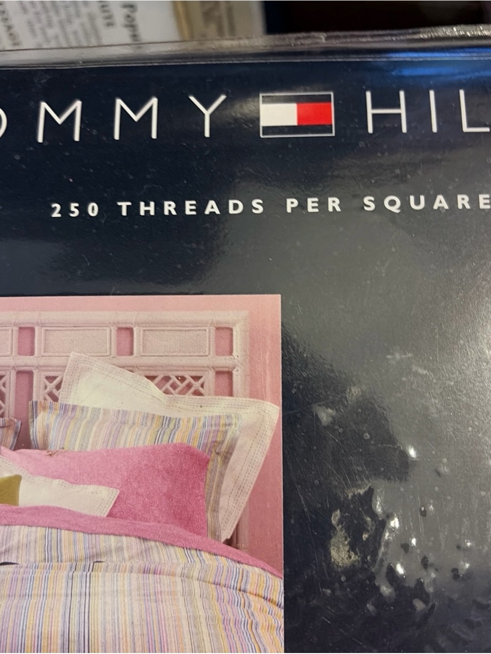 Tommy Hilfiger Pink Paisley 100% cotton queen flat sheet only 250 count NEW!!